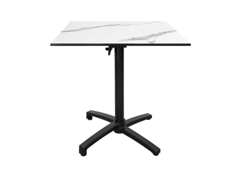 RESTOOTAB Mesa Dobrável para Exterior 70X70 Mármore Branco