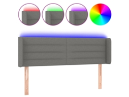 Led Headboard, Led Headboards Vidaxl Cinzeto Tecido (147 X 16 X 78/88 Cm)