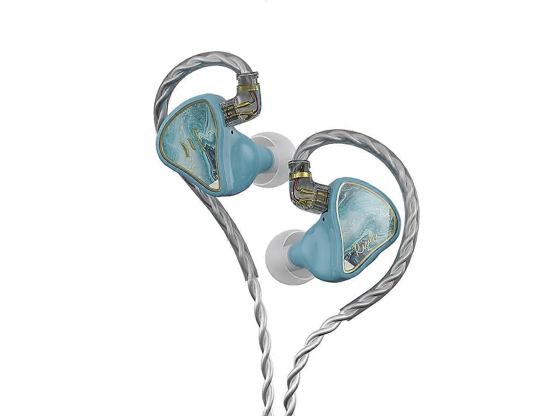 Fones de ouvido com fio Hengrongshen HiFi CVJ Hybrid Technology para música sem microfone