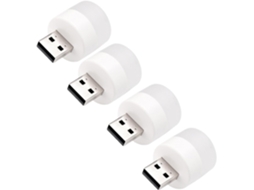 Conjunto De 4 Mini Luzes Noturnas Portáteis Led Com Usb, Luminárias