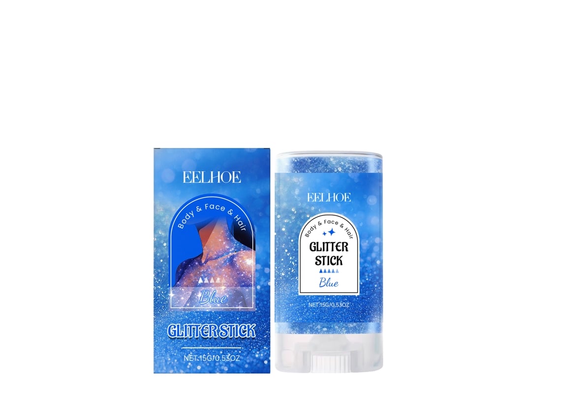 Pincel Glitter Corporal Azul Decoração