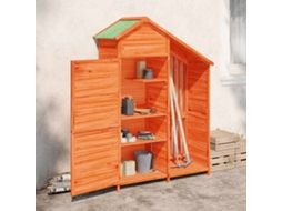 Vidaxl Abrigo P/ Ferramentas Jardim 120x53,5x170 Pinho Maciço Castanho