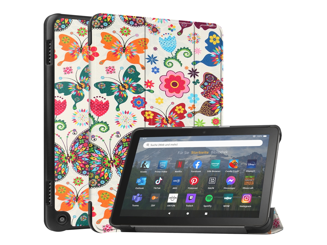 Capa Para Amazon Fire Hd 8/fire Hd 8 Plus 2022 Borboleta