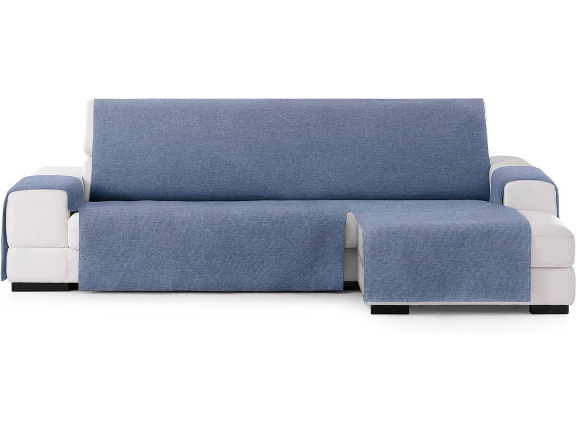 Capa de Chaise Longue Direita EYSA Prática Premium Valeria Tecido Elástico (240 x 80 x 220 cm - Poliéster e Algodão - Azul)