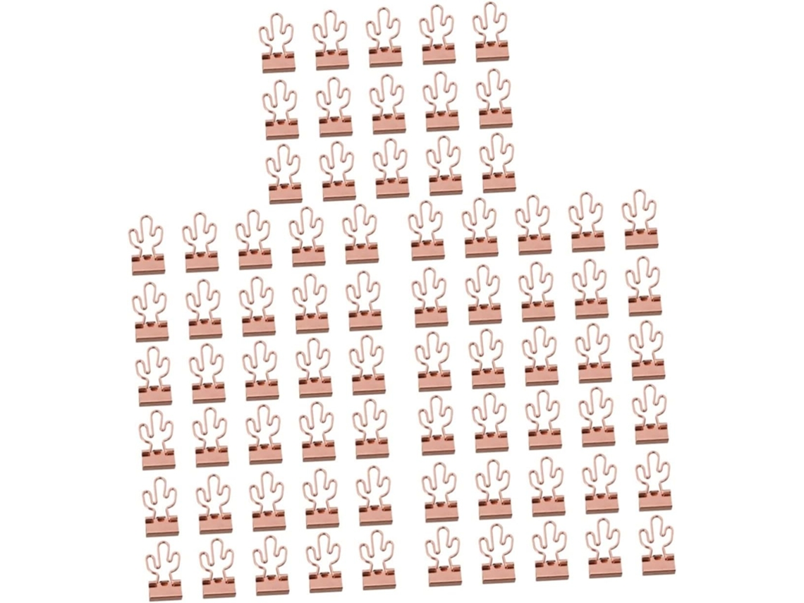 Conjunto Exceart com 75 clipes de papel multiuso para mesa, escola e casa, sustentáveis e duráveis para organização.