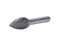 Broca de retificação rotativa em arco pontiagudo de 2 cortes, haste de 6 mm, carboneto YG8 GX1225
