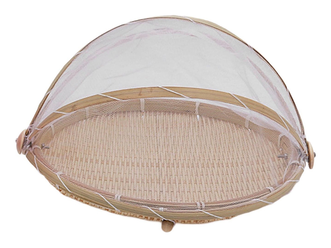Tenda de comida, cesta de servir comida, 30 cm x 30 cm x 13 cm slowmoose