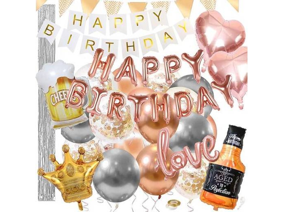 Balões de Aniversário Feliz Aniversário 48 Unidades