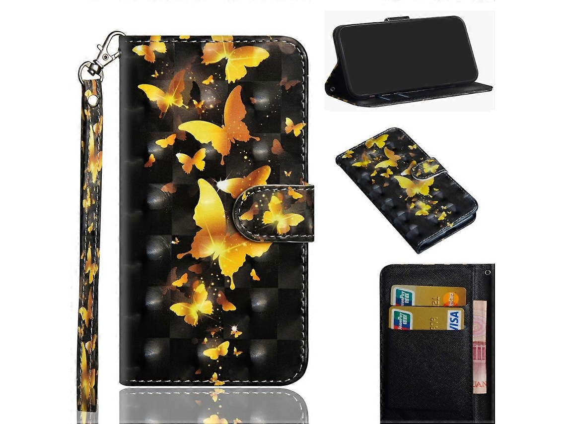 Capa Dobrável Horizontal Com Padrão De Pintura 3d Em Tpu + Couro Pu Com Suporte, Compartimentos Para Cartões E Carteira Para Samsung Galaxy A71.