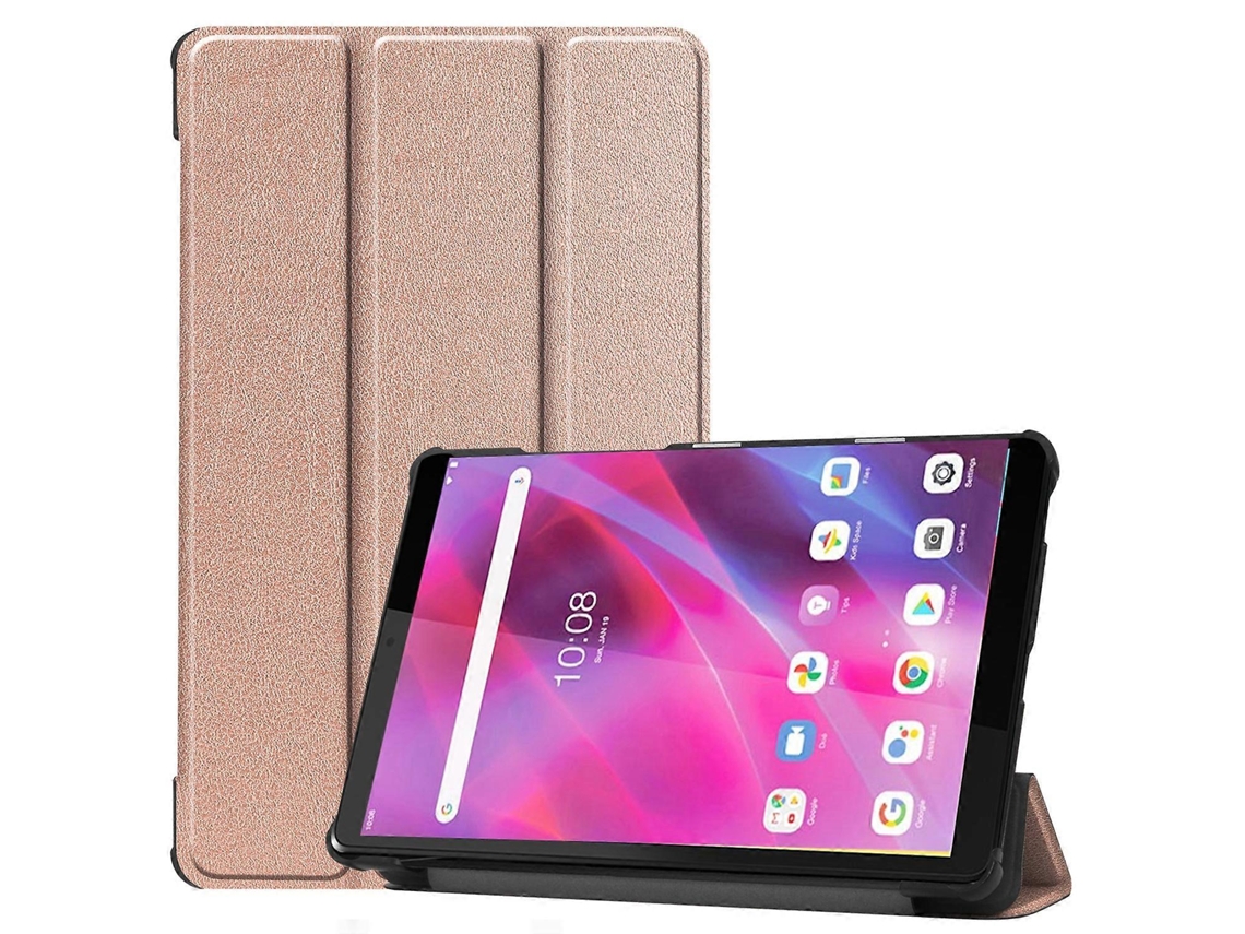 Capa De Couro Texturizada Com Aba Horizontal E Suporte Triplo Para Lenovo Tab M8 3ª Geração.