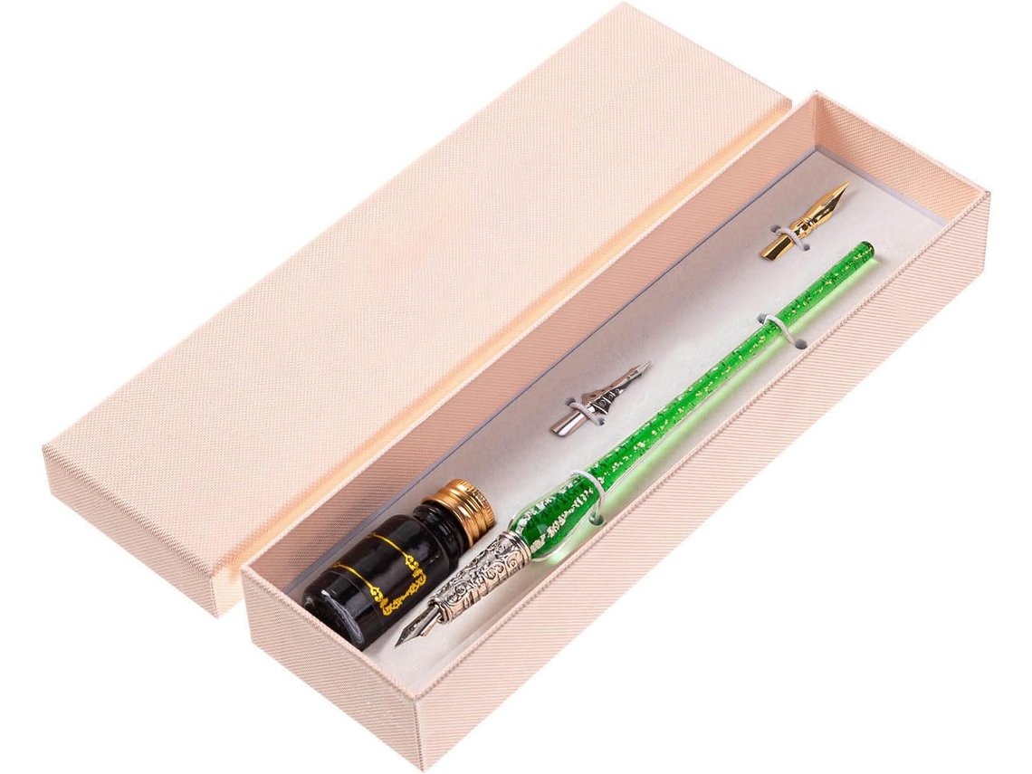 Kit De Caneta Para Mergulho Em Vidro Com 2 Pontas E 10ml De Tinta, Caligrafia Retrô, Técnica De Mergulho Em Vidro.