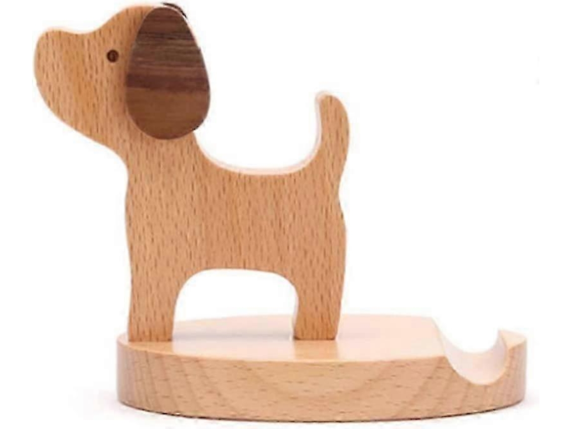 Suporte Para Celular, Suporte De Madeira Em Formato De Cachorro, Suporte De Mesa Em Formato De Desenho Animado