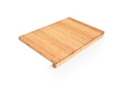 Tábua de Cortar RELAXDAYS, Bambu, Hbt: 5 X 56 X 38 Cm, Ranhura para Líquidos, Borda de Apoio, Tábua de Bambu, Natural