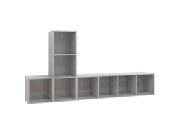 Tv Cabinet Set, Tv Cabinet Sets Vidaxl Cinzeto Madeira Processada (n/a)