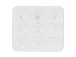 Molde De Silicona Corazón Com 9 Compartimentos Para Assar Bolos - Ferramenta Diy Para Casa