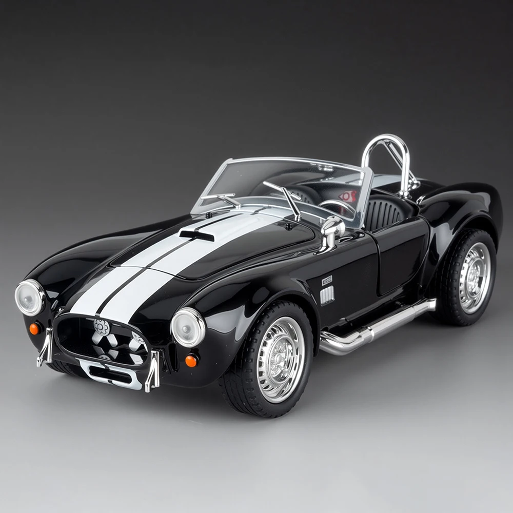 (preto) Miniatura De Carro Em Liga Metálica, Escala 1:24, Com Efeitos De Som E Luz.