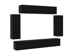 Conjunto de TV Móvel MAISON EXCLUSIVE, 6 peças, Carvalho Preto, 100x30x30 cm