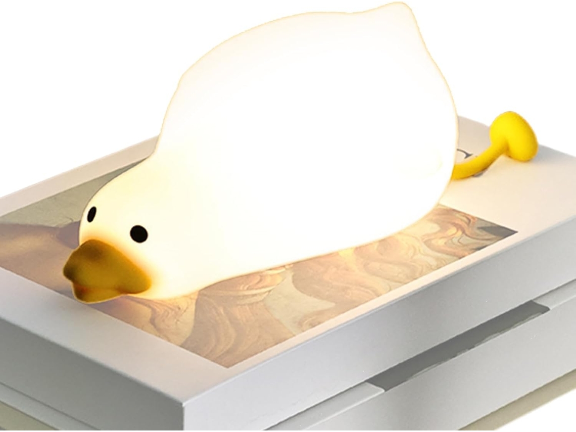 Pato De Pelúcia Portátil Silicone Leve Para Dormir, Com Toque