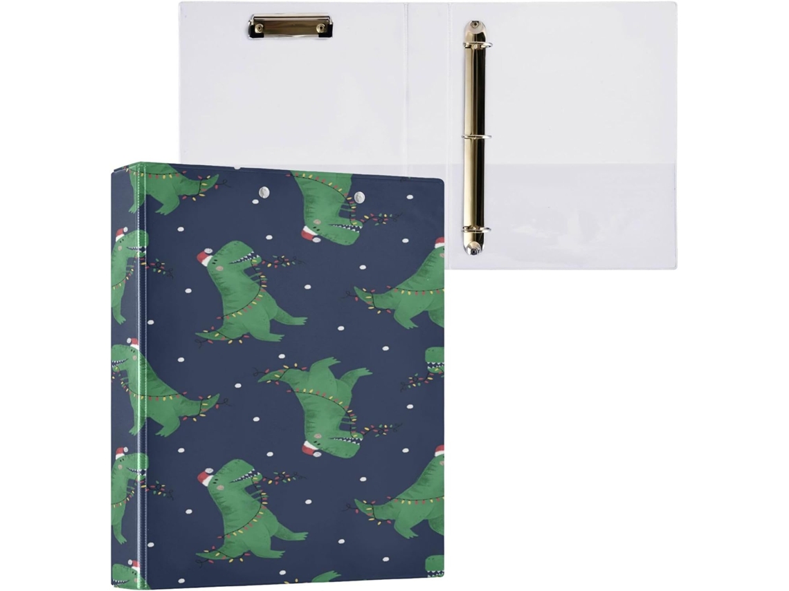 Conjunto de Fichários Argolas 3 1/2 Polegadas com Bolsos, Acadêmicos Tamanho para Estudantes, Capa Dura, Árvor