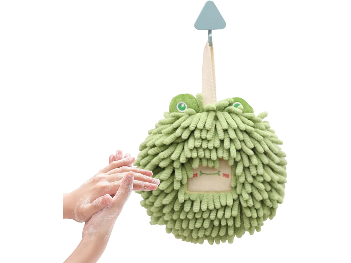Toalha De Cozinha Absorvente Com Pompom E Argola |