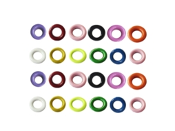 Kit Com 200 Ilhós De Metal Coloridos, Resistentes Para Sapatos E Calçados.