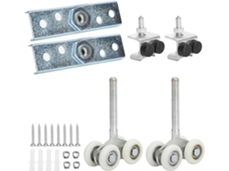 Kit Com 2 Rodízios Para Instalação De Porta Box Banheiro Rodízio 25mm Vidro