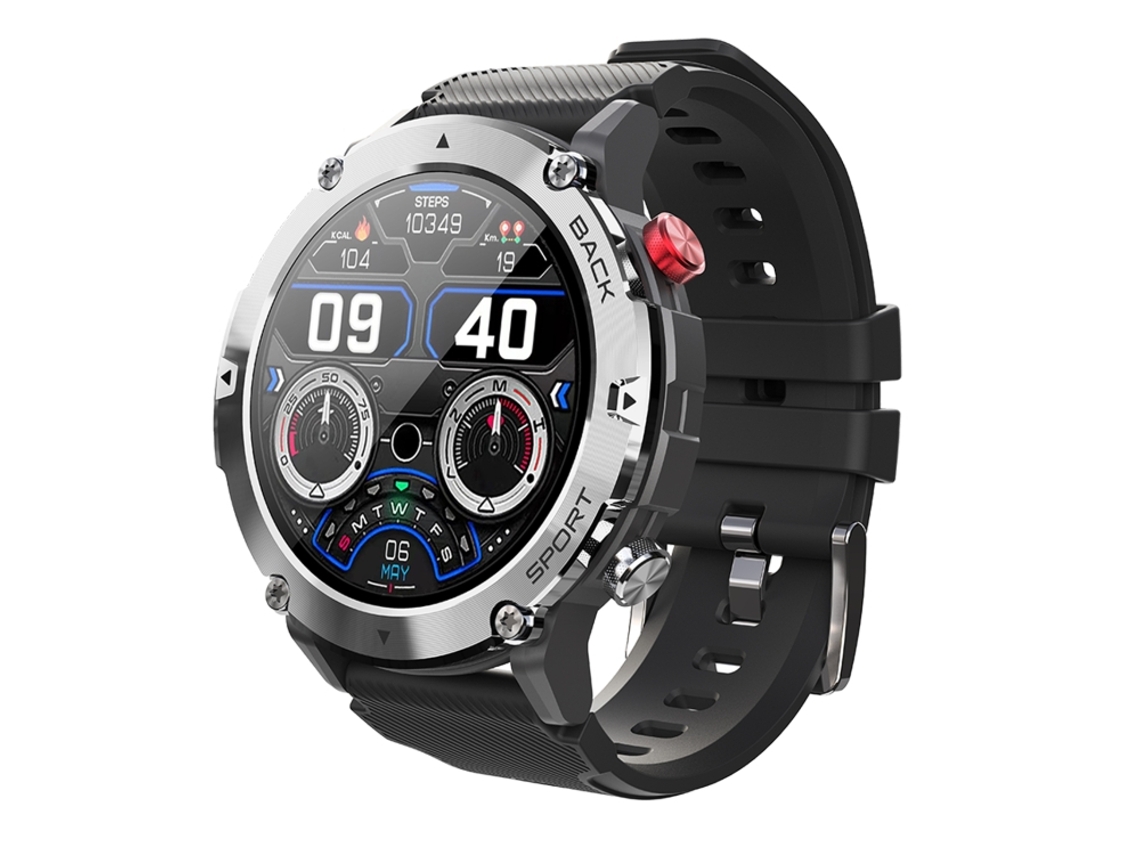 (prateado) Smartwatch Com Tela Redonda Hd De 1,32 Polegadas E Suporte Para Chamadas Bluetooth.