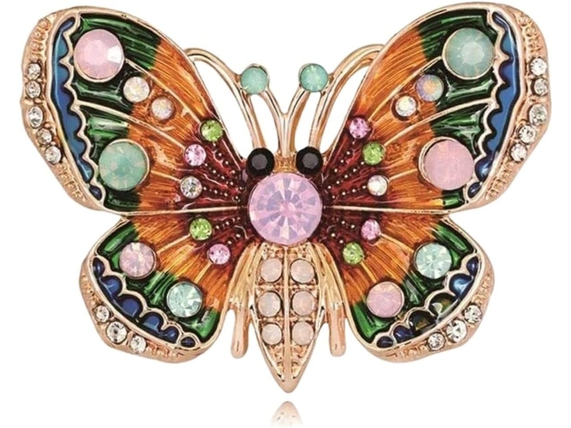Broches Com Formato De Flor E Borboleta, Broches Com Personalidade E , Broches Com Strass Para Combinar Cardigãs