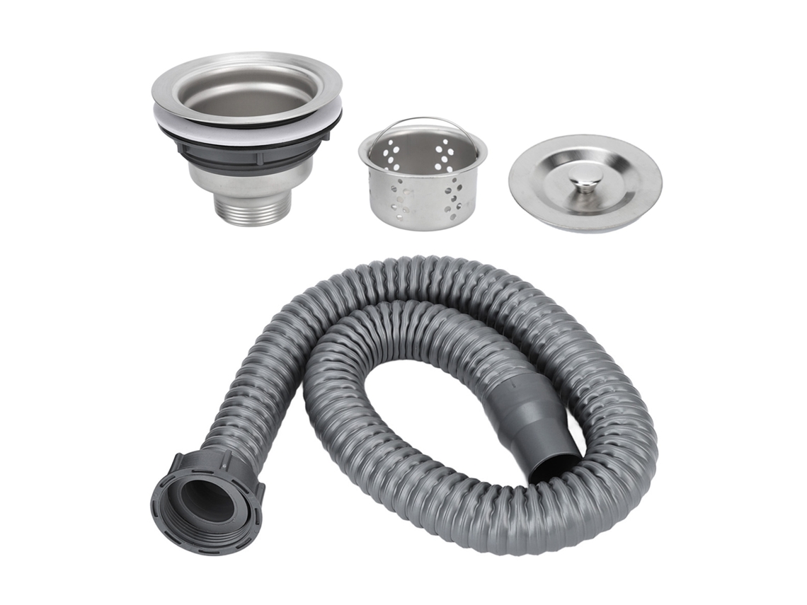 Tapón De Desagüe De Bañera Con Colador De Acero Inoxidable, Captura Pelo, Anti-atascos, Grande, Para Baño Y Lavabo