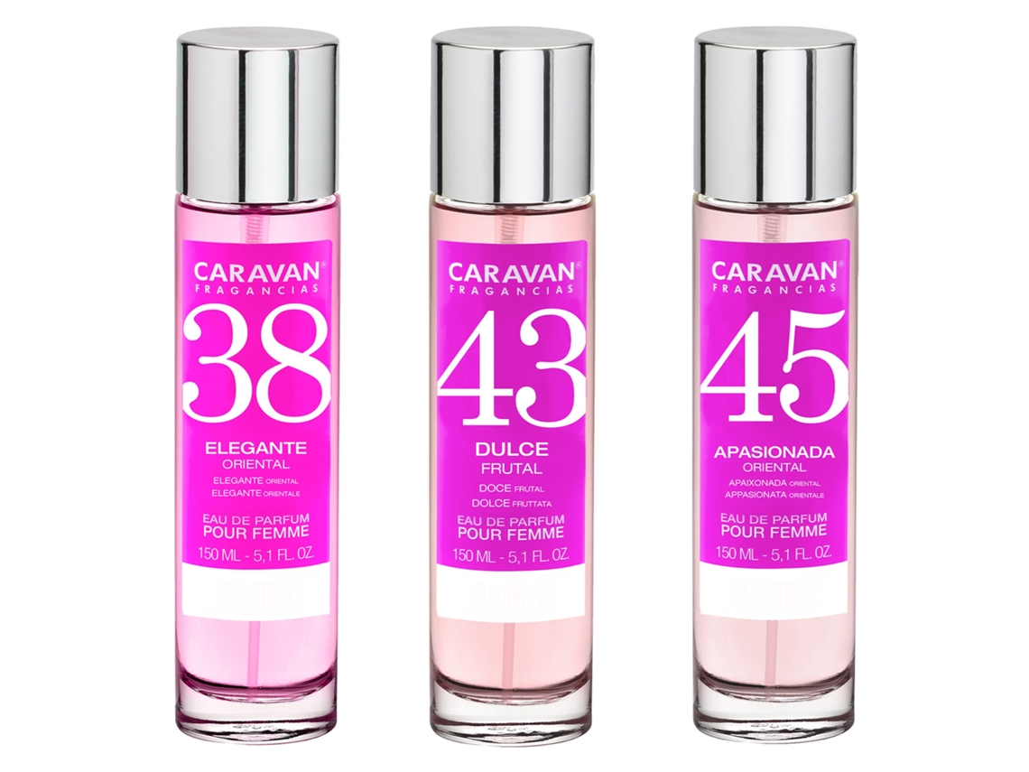 3X CARAVAN Perfume de Mulher Nº45 Nº43 Nº38 150Ml
