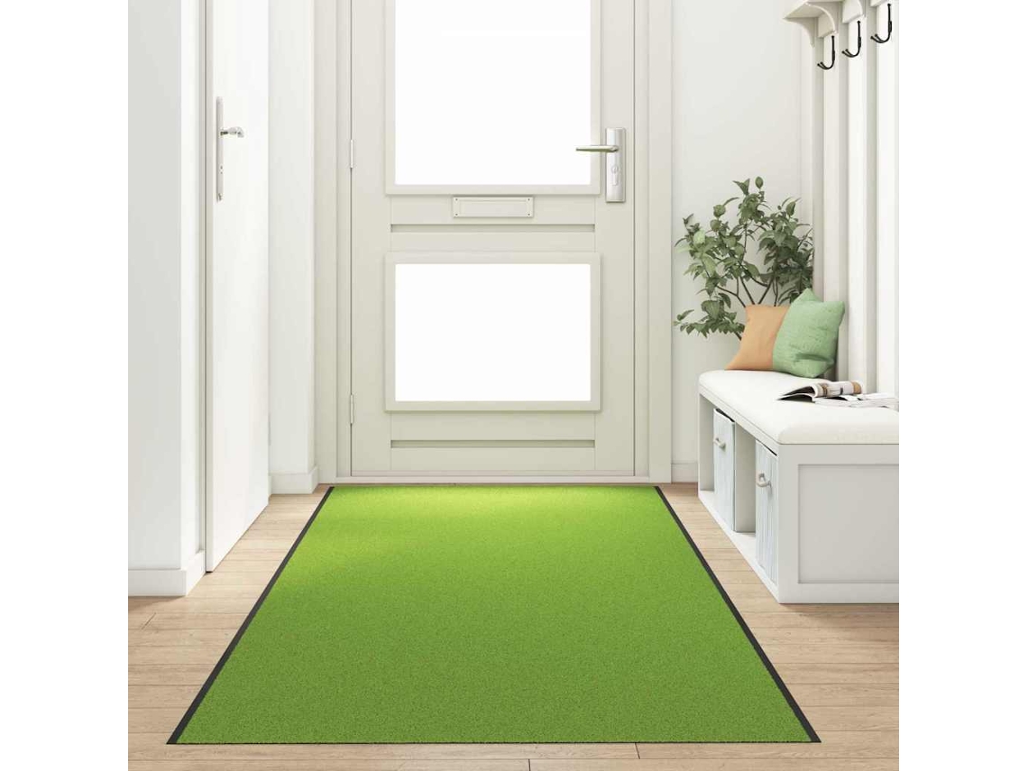 Vidaxl Tapete De Entrada Verde E Preto 120 X 400 Cm 100% Poliamida