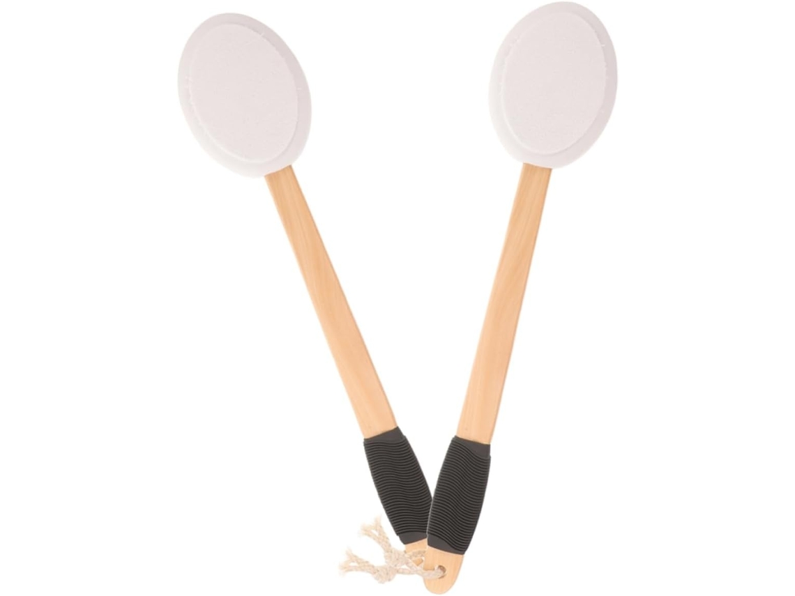 Lurelia Kit De 2 Escovas De Silicone Para Banho De Cuidado Corporal, Cabo Longo, Antiderrapante E Uso Seco E Molhado, Uso Diário