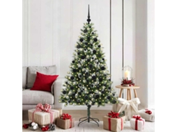 Vidaxl Árvore De Natal Artifical Com Neve Flock 300 Led Branco Quente