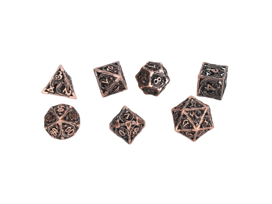 Conjunto de Dados Metálicos 7 Peças LAXISCREED Rpg