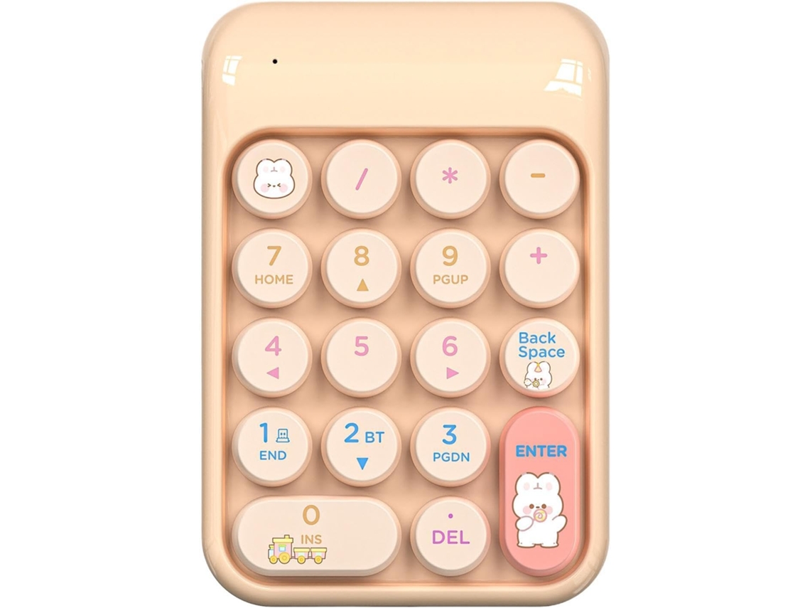 Teclado Numérico Externo Sem Fio De 18 Teclas Com Estilo De Desenho