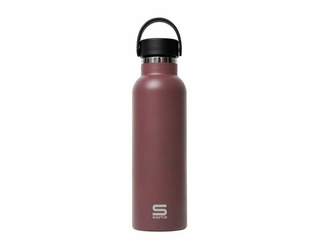 Garrafa Térmica Safta Marrom 600 Ml Aço Inoxidável
