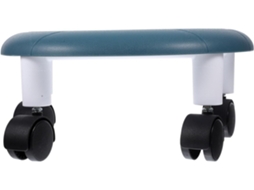 Banquinho De Plástico Azul Com Rodinhas