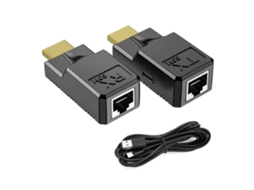 Adaptador RJ45 compatível com HDMI Slowmoose 60M, extensor de cabo de rede Ethernet 1080P, compatível com HDMI da Slowmoose