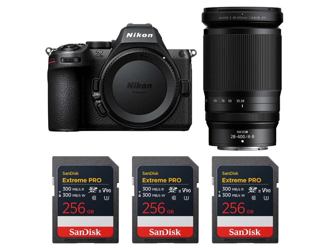 Z5 Ii + 28 400mm F/4 8 Vr + 3 Sandisk 256gb Extreme Pro Uhs ii Sdxc + Ebook “20 Dicas para Fotos Que Impressionam” NIKON
