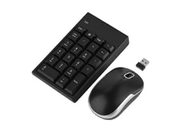 Lurelia Teclado Sem Fios, 2.4g, Receptor Usb, 1200 Dpi, 22 Teclas, Óptico, Numérico, Compacto