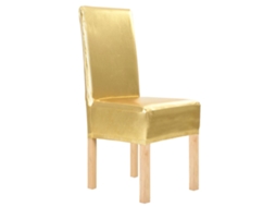 Vidaxl Capas Elásticas Para Cadeiras 6 Pcs Dourado