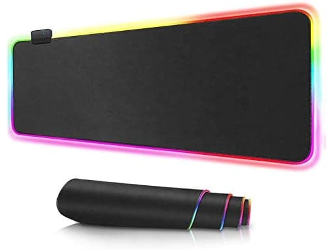 Mousepad Gamer Com Luz Led 80x30cm Rgb Brilvibera