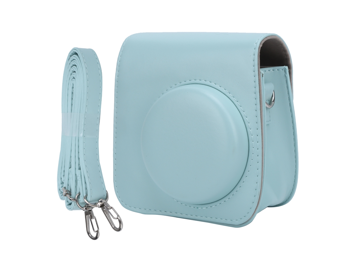 2026 funda de Cámara de Cuero Pu para Instax Mini 7+ com Correia de Ombro, Funda Protetora Mini para Cámara