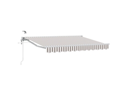 Vidaxl Toldo Retrátil Elétrico Cinza Claro E Branco 3,5 X 2 M