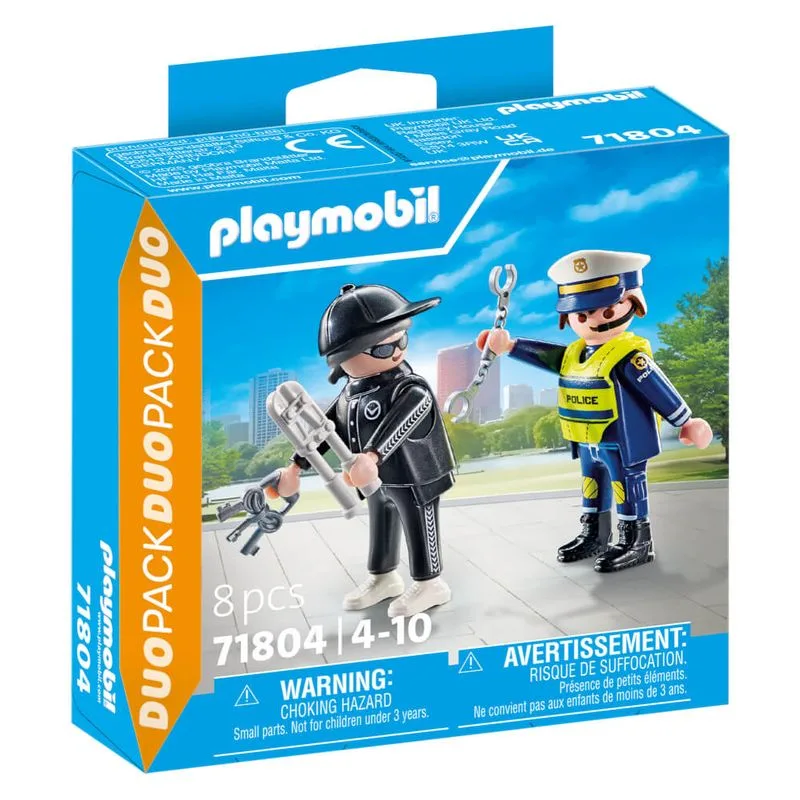 Playmobil 71804 Duo Pack Figuras de polícia e ladrão