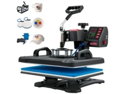Prensa térmica VEVOR 5 em 1 Máquina de sublimação por transferência para t-shirts, canecas, chapéus e fronhas DIY (30x38 cm)