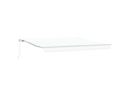Vidaxl Toldo Retrátil Branco 400 × 300 Cm Poliéster E Alumínio