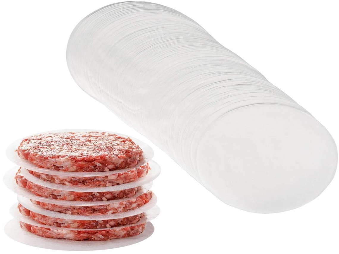 Sacos de papel Lurelia, 200 unidades, redondos, 12 cm, antiaderentes, para alimentos e lanches.
