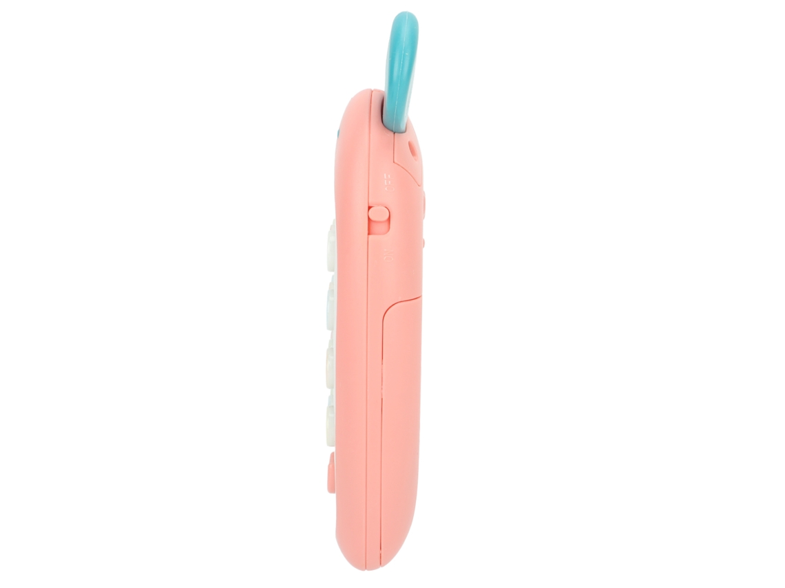Primerox brinquedo Telefone Educativo Bebê Silicone Masticável Rosa para Aprendizagem e Brincadeira