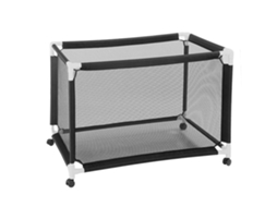 Relaxdays Carrinho P/ Bolas, 4 Rodas C/ Travão, A×l×p 85×120×78 Cm, Gaiola P/ Futebol, Basquetebol E Voleibol, Preto